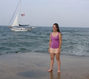 grandhavenboat Me at grand haven pier with a boat