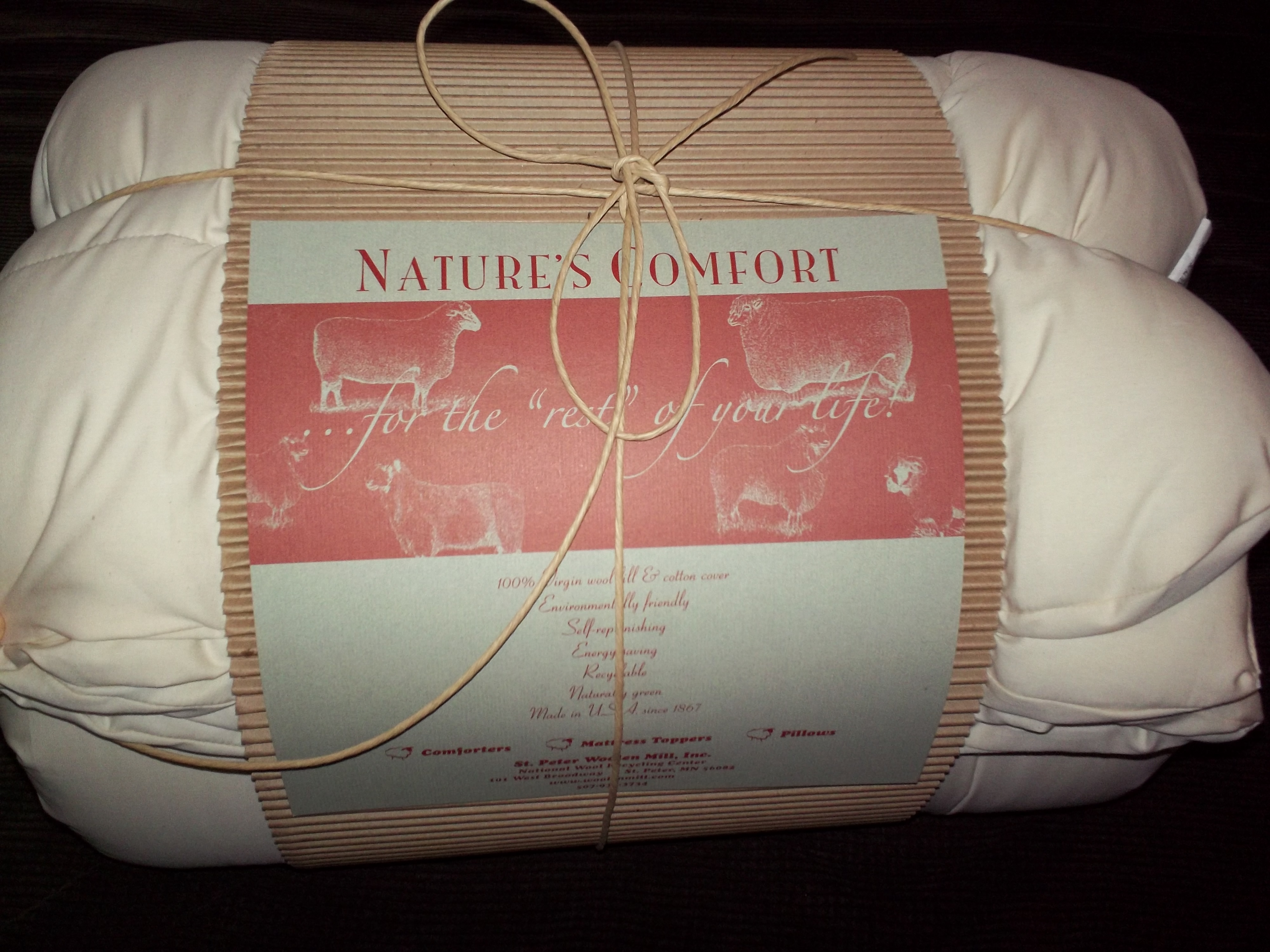 nature's comfort wool mattress topper