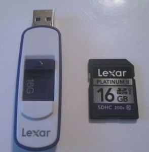 lexar flash drive and memory card