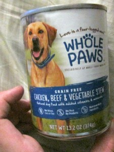 Whole Paws can dog food