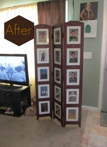 Floor standing photo frame