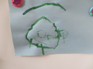 3 year old person painting