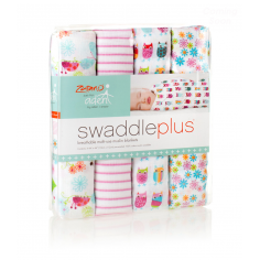 Zutano Just For Aden Owls Swaddle 4 Pack