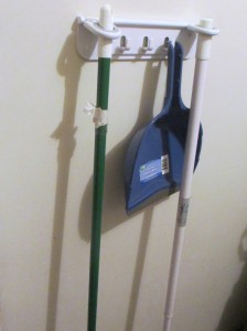 Mop and broom holder organizer