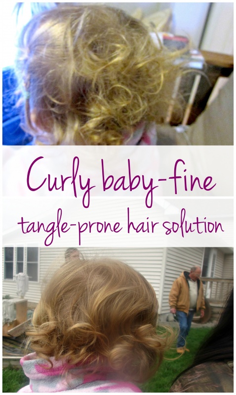 Curly fine tangle-prone toddler hair solution