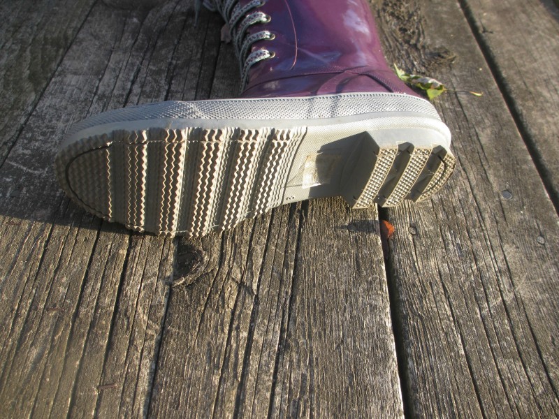 leather sole in rain