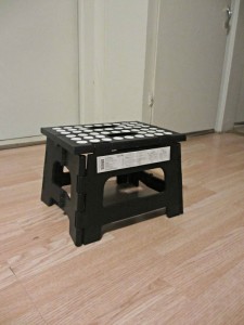 Kikkerl Rino Step Stool $12.95 holds up to 300lbs folds flat