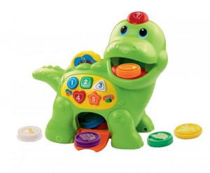 Vtech chomp & count dino for ages 12-36 months. Under $13 on amazon!