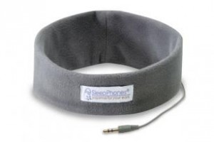 Sleepphones headphones with super thin, soft headphones inside so you can comfortably listen to music while you sleep!