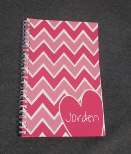 Gotcha Covered Pink Chevron Personalized Notebook