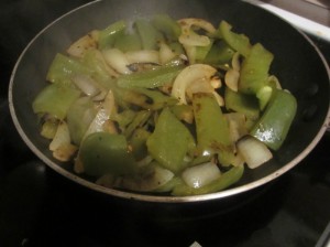 Green pepper and onion 
