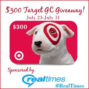 $300 target gift card giveaway ends 7/31/2015