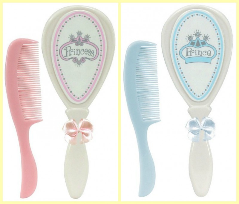 Stephan Baby ~Heartwarming Gifts For Little Ones~ Baby Shower Gift Guide, Little Prince, Little Princess brush and comb set