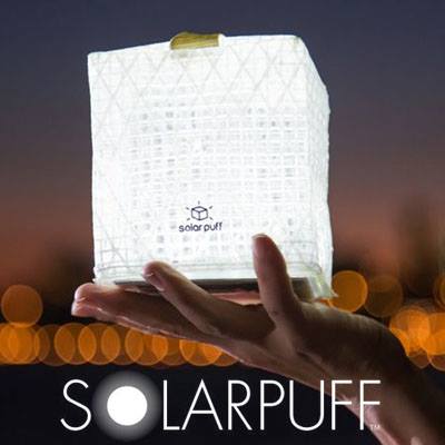 SolarPuff Solar Flat, Packackable, Inflatable, Light Cube!