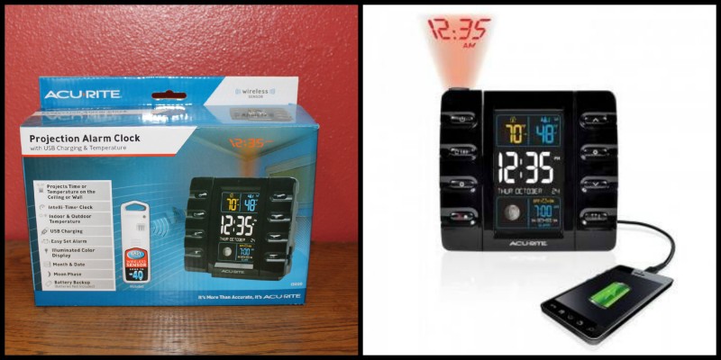 AcuRite ~ Clocks, Alarms, Timers & More This Christmas! The Projection Alarm Clock with USB Charging & Temperature is the perfect gift to give to your teen this Christmas!