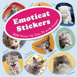 Emoticat Stickers from Ulysses Press: 200 different ways to say it with kittens! Super cute Christmas gift for girls ~under $20~ or stocking stuffers!