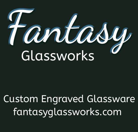 Fantasy Glassworks, Unique personalized glasses and gift ideas for Teachers, Family, Parents, and Everyone else on your Holiday Shopping List! Glass Pitcher & 4 glasses set.