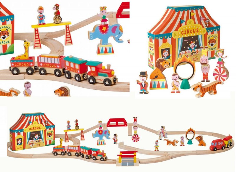 Story Express Circus Wooden Train Set by Janod