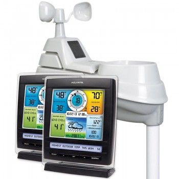 AcuRite Pro 5-in-1 Weather Station with Dual Displays, Weather Ticker, Wind and Rain