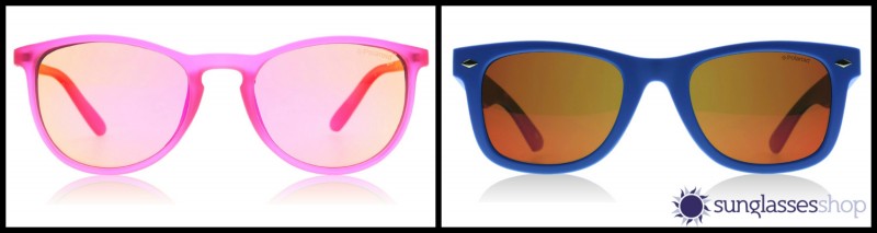 SunglassesShop.com ~ Cool Shades For All Ages : Polaroid Junior 8016N Bright Pink IMS Polarised & Polaroid Junior PLD8006S Solid Blue TV0 Polarised