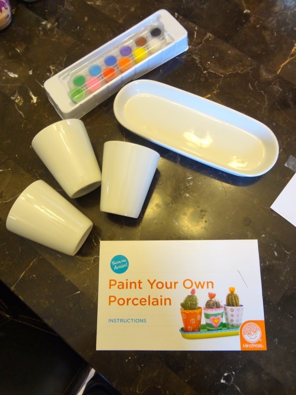 MindWare Paint Your Own Porcelain Flower Pots Review and Giveaway