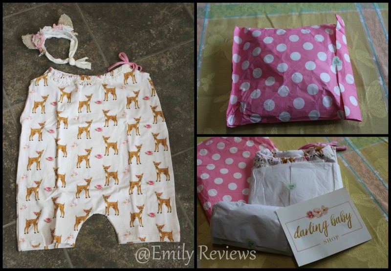 Darling Baby Shop ~ Baby Animal Friends Fawn Romper & Headband ~ Boutique Clothes