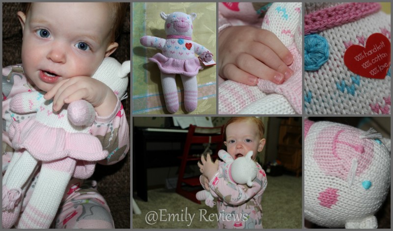 Zubels 100% Organic & Knit Cotton Dolls, Toys, Stuffed Animals and Flower Knit Shirt and Capri Girls Boutique Clothes Set