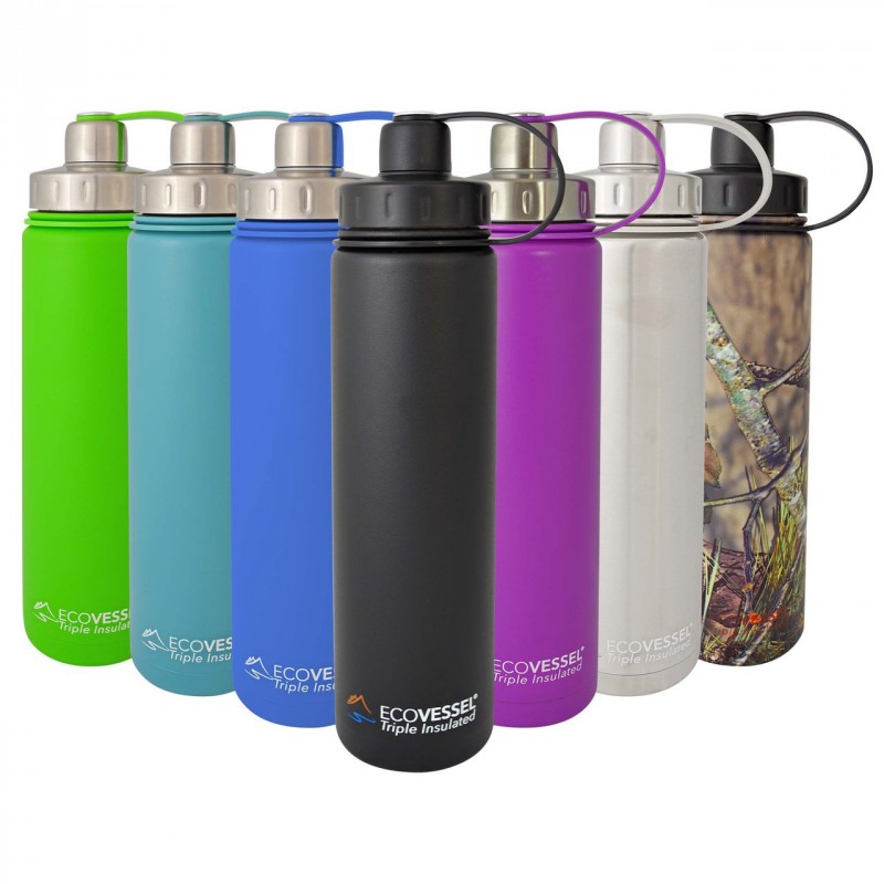 Boulder Triple Insulated TriMax Stainless Steel Water Bottles ~ Eco Vessel Stainless Steel Water Bottles 
