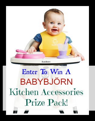 BABYBJÖRN Kitchen Accessories Prize Pack Giveaway ~ One reader will win their very own BABYBJÖRN "Kitchen Accessories" Prize Pack consisting of: Baby Plate, Spoon & Fork (2-Pack), Soft Bib (2-Pack) and Baby Cups (2-Pack). Baby Bjorn