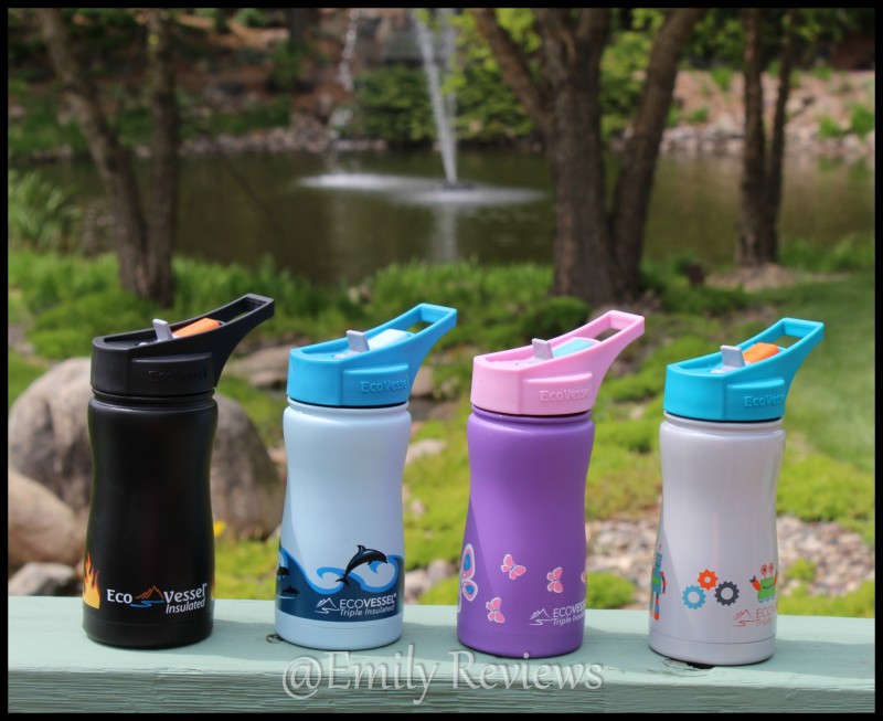 Kids Frost Triple Insulated TriMax Flip Top Water Bottle ~ Eco Vessel Stainless Steel Water Bottles 