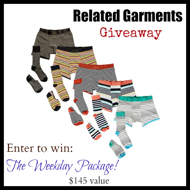Related Garments Giveaway~ The Weekday Package $145 value. Related Garments ~ Style Up The Men In Your Life