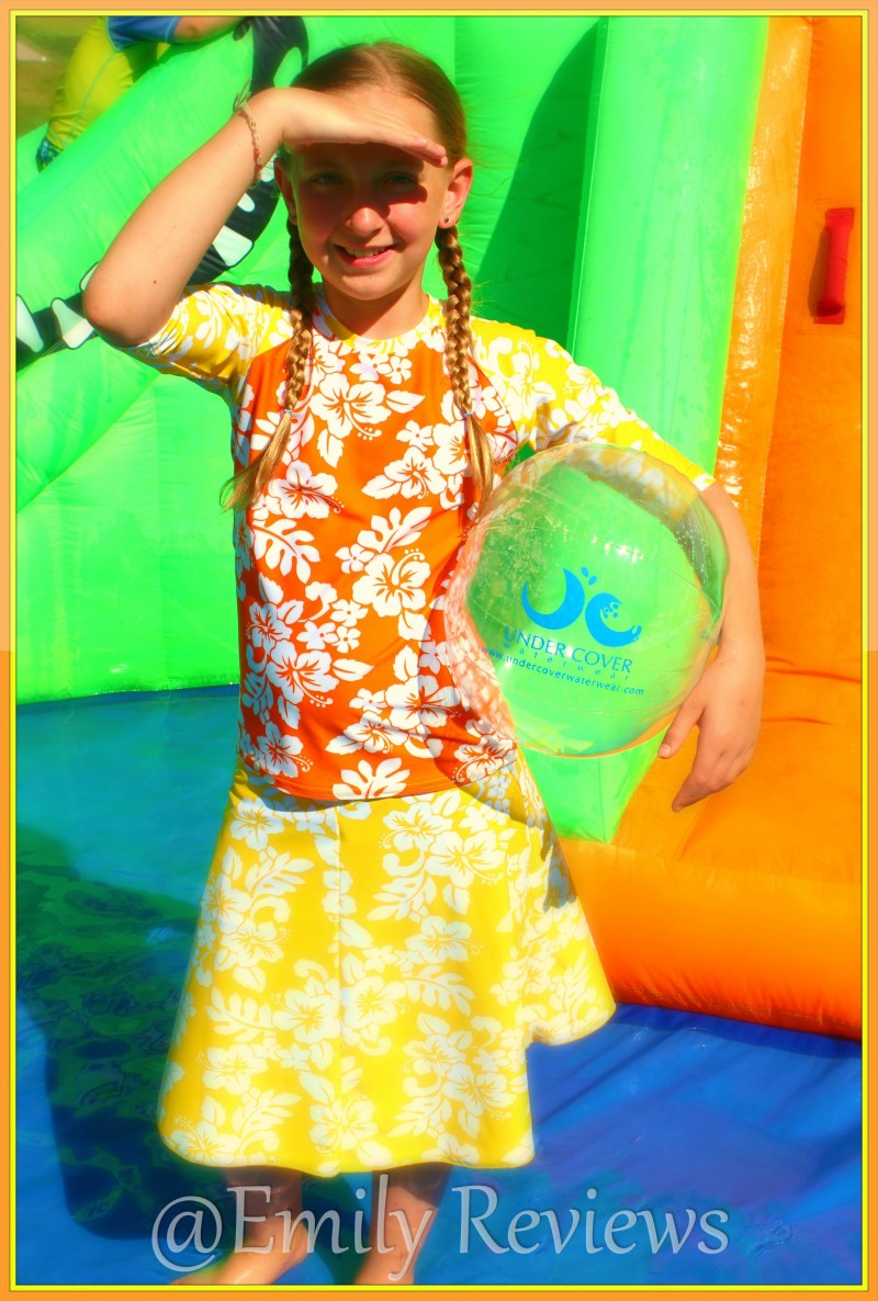 Undercover Waterwear ~ Stylish Protection From The Sun For Women & Girls ~ Hibiscus Swim Skirt & Shirt Set