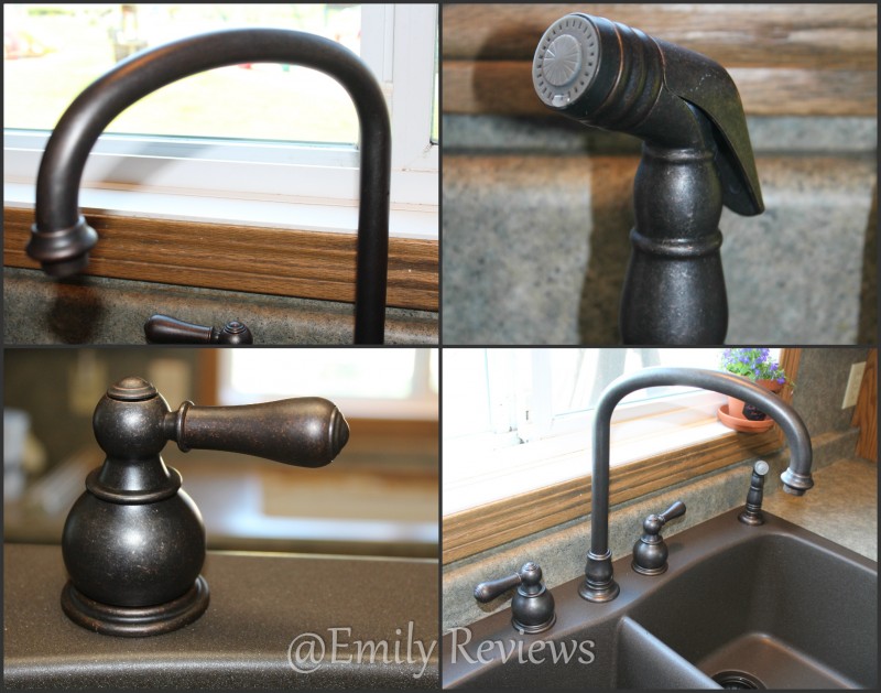 American Standard Hampton 2 Handle High Arc Kitchen Faucet with Side Sprayer