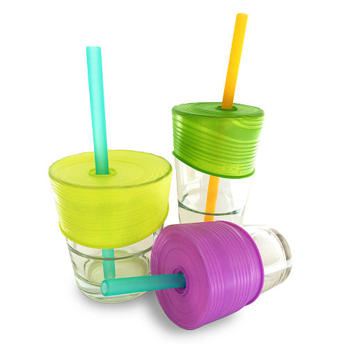 Siliskin Universal Silicone Straw Tops, BPA free