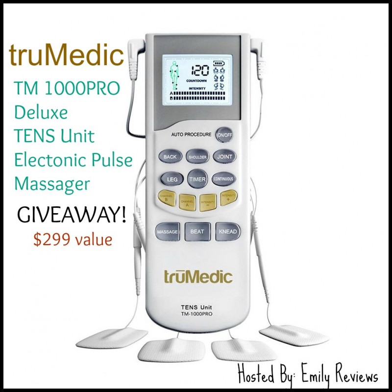truMedic TM 1000PRO Deluxe TENS Unit Electonic Pulse Massager + Giveaway (US & Canada) 7/27