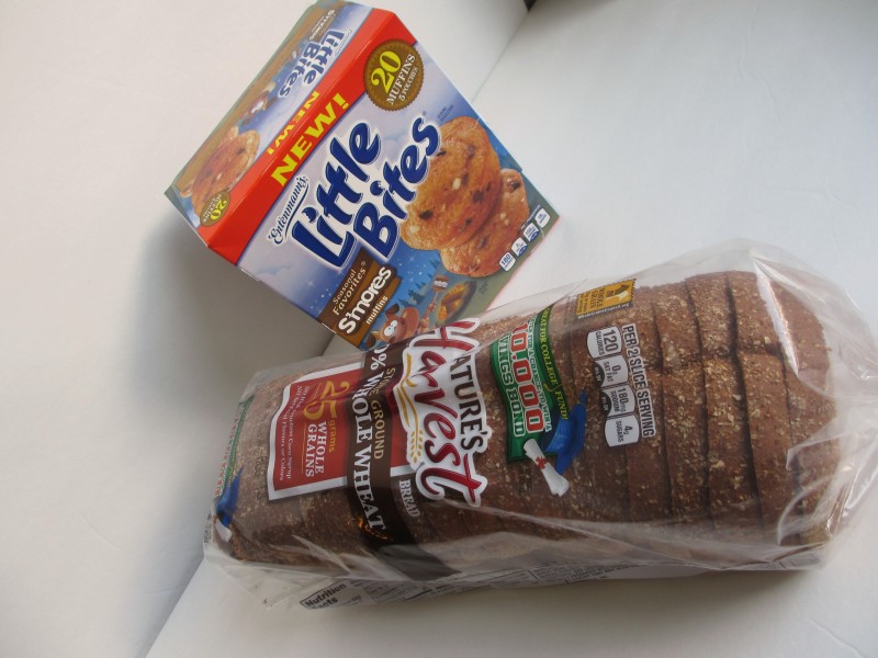 nature's harvest bread and little bites snacks