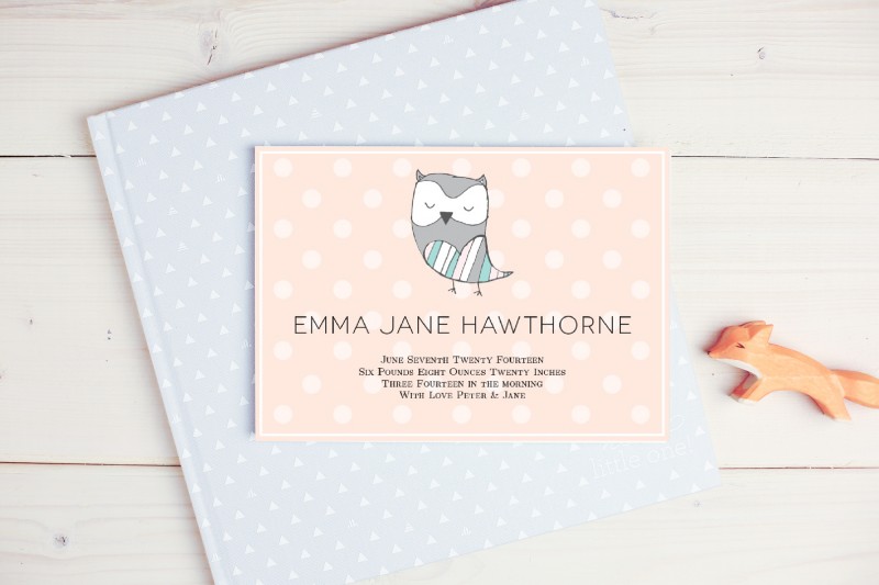 basic invite birth announcement