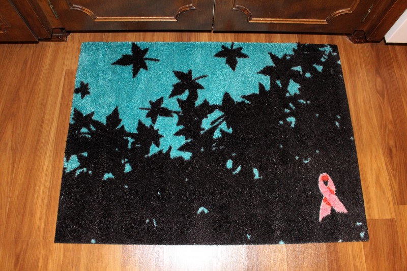 Carpet One Pink Ribbon Welcome Mat