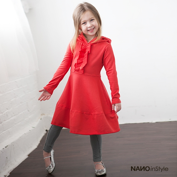 Nano Kids Clothes {Christmas Staple!} ~ Cool, Contemporary Styles that look great, feel good, and last a long time! ~ Adorable matching hooded girls dresses.