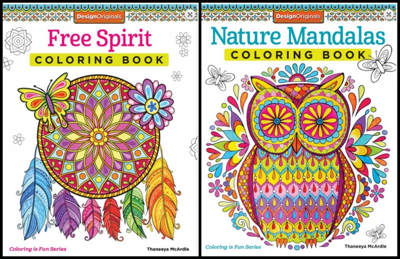 Fox Chapel Publishing Adult Coloring Books - Natural Mandalas and Free Spirit