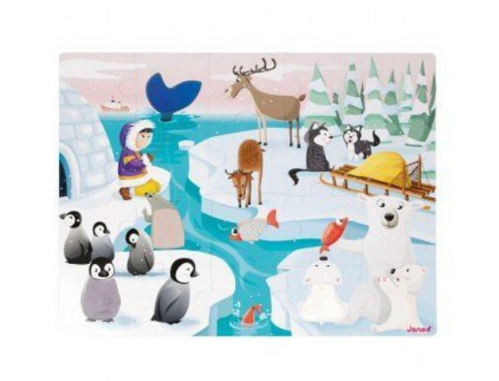 Janod Tactile Puzzle Life on the Ice (20 Piece) 