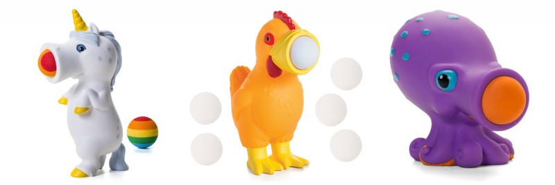 Hog Wild Toys Octopus, Chicken, and Unicorn Ball Poppers