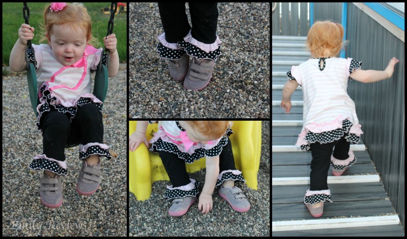 VIVOBAREFOOT ~ Reno First Walkers Collection Sneakers available in grey and pink, grey and blue, and black