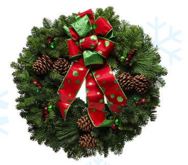 Christmas Forest ~ Live Wreaths (20" Polka Dot Frenzy)