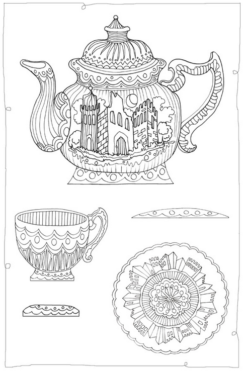 Pomegranate ~ Tea Party: A Color, Punch Out, and Play Set