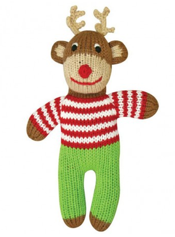 Zubels ~ Awesome Gifts Idea ~ Soft Knit Dolls & Toys For Christmas! (Ralphy the Reindeer knit cotton doll)