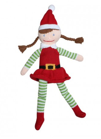 Zubels ~ Awesome Gifts Idea ~ Soft Knit Dolls & Toys For Christmas! (Santa's Little Helper Elf Girl)