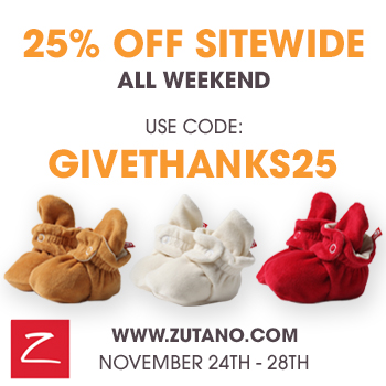 Zutano Thanksgiving 2016 Holiday Sale Discount Code