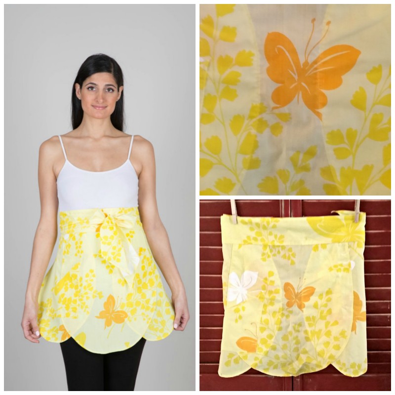 Thimble and Bodkin Yellow Waist Apron