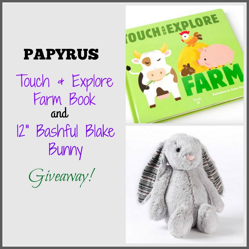 PAPYRUS ~ Greeting Cards, Stationery, Gifts & More! ~ + Giveaway of their Touch & Feel Farm Book and Blake the Bunny!